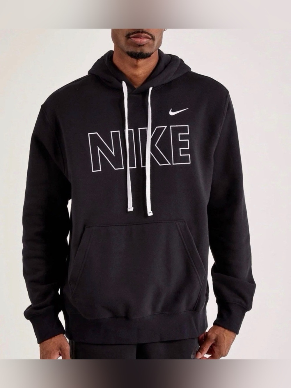 Nike Club Fleece Mens Black LS Hooded Hoodie!!(Large-Tall)